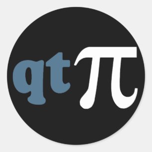 Adesivo Redondo Humor da matemática - T bonito Pi