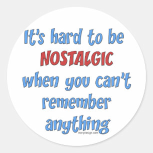 Adesivo Redondo Humor da perda de memória