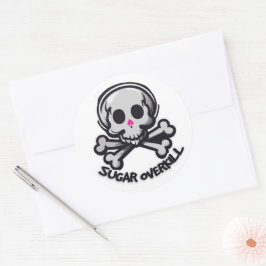 Adesivo Redondo Humor de Dia das Bruxas