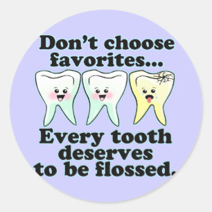Adesivo Redondo Humor dental engraçado