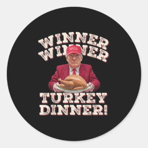 Adesivo Redondo Humor Engraçado Vencedor Turquia Janta Thanksgivi