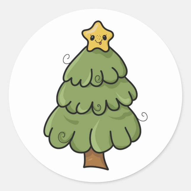 Adesivo Redondo Humor natalino (Frente)