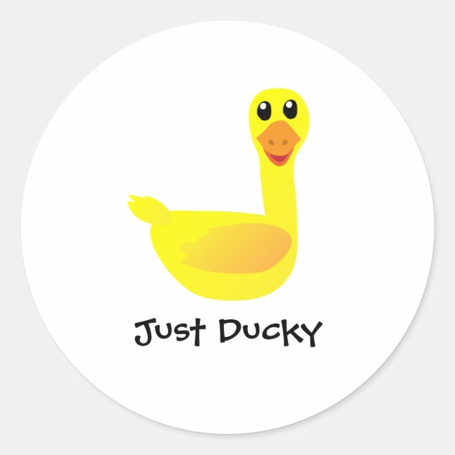 Adesivo Redondo Humor Só de Pato (Frente)