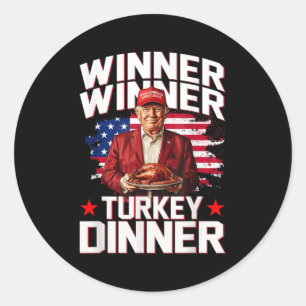 Adesivo Redondo Humor Trump Vencedor Turquia Janta Thanksgivi