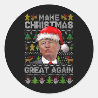 Adesivo Redondo Humorista Trump Ill Christmas Tee