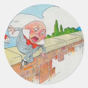 Adesivo Redondo Humpty Dumpty em Wall Madre Goose Nursery Rhyme
