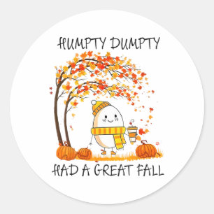 Adesivo Redondo Humpty Dumpty Teve Uma Grande Queda Ovo Engraçado