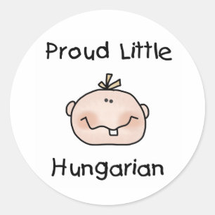 Adesivo Redondo Hungarian orgulhoso do bebé