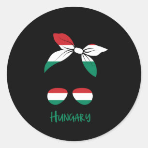 Adesivo Redondo Hungria Bandeira do Magyar