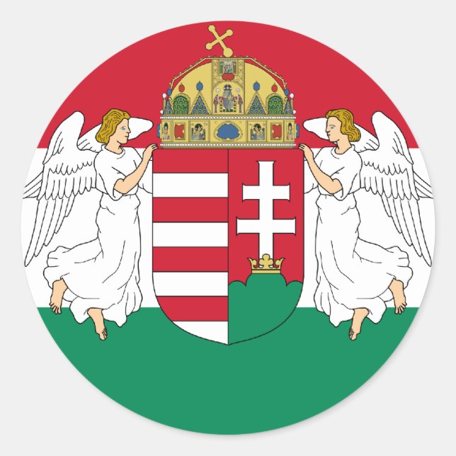 Adesivo Redondo Hungria, Hungria (Frente)