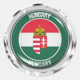 Adesivo Redondo Hungria Round Emblem
