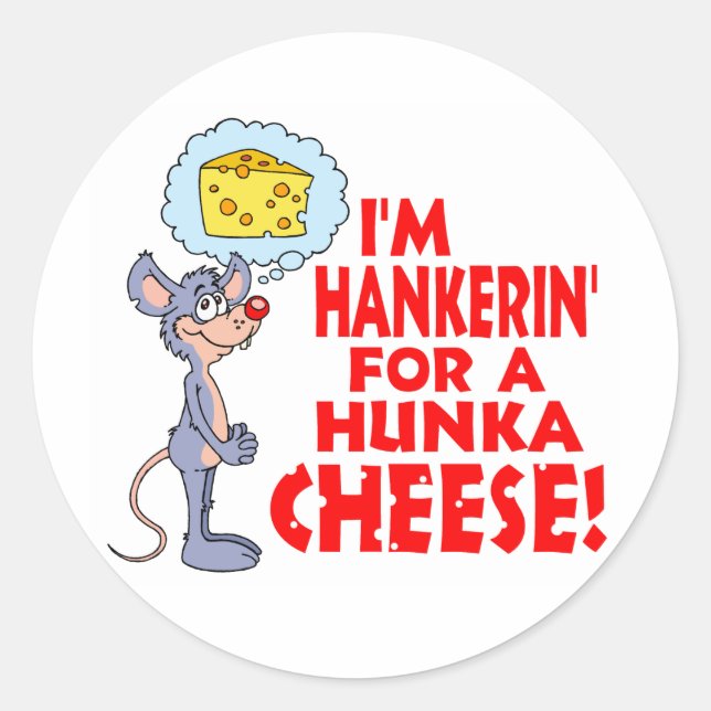 Adesivo Redondo Hunka Cheese (Frente)