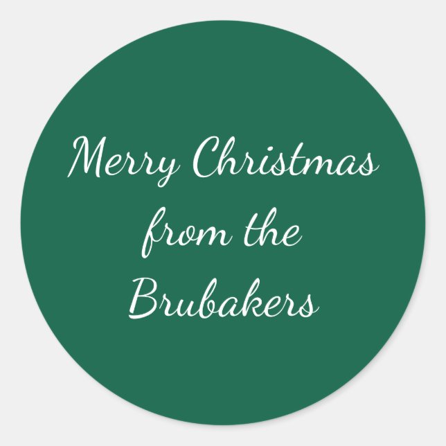 Adesivo Redondo Hunter Green Personalized Christmas Envelope (Frente)