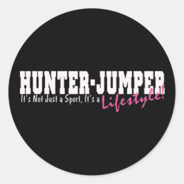 Adesivo Redondo Hunter Jumper Horse