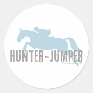 Adesivo Redondo Hunter Jumper Horse