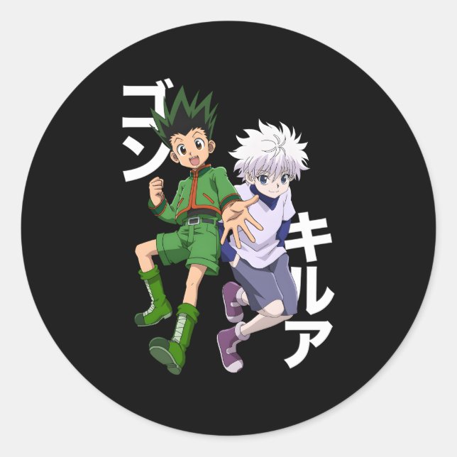 Adesivo Redondo Hunter X Hunter Gon E Ua (Frente)
