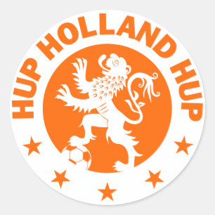 Adesivo Redondo Hup Holland - cor editável do fundo