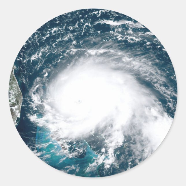 Adesivo Redondo Hurricane off the coast of Florida   (Frente)