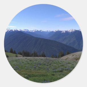 Adesivo redondo Hurricane Ridge Olympic Nat'l Park