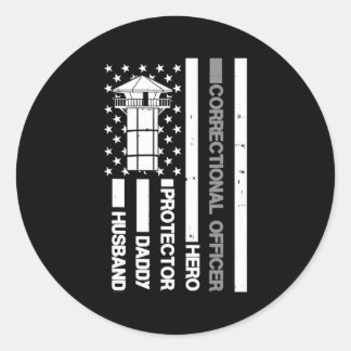 Adesivo Redondo Husband Daddy Protector Correctional Officer Dad