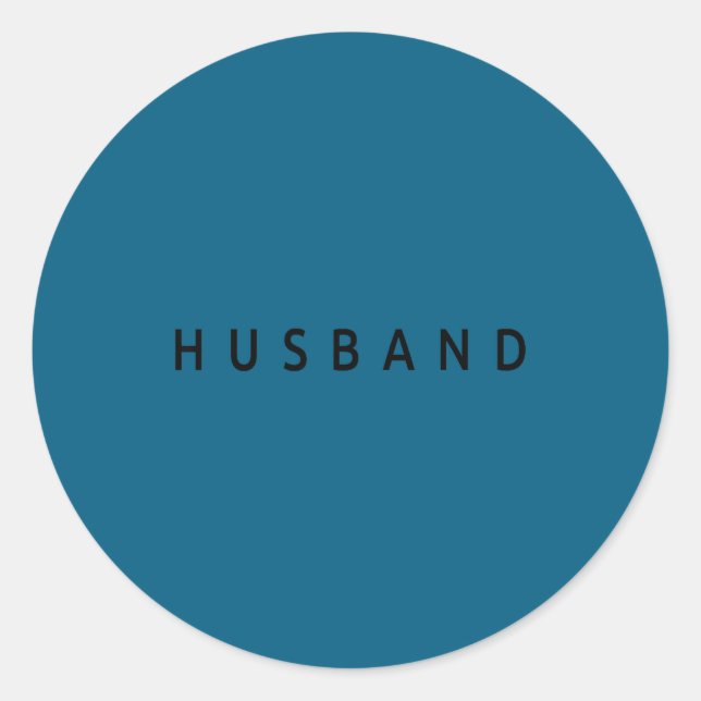 Adesivo Redondo Husband Wedding Married Couple Wife Matching Husba (Frente)