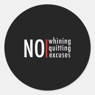 Adesivo Redondo Hustle Gym No Whining Sair Explica Motivação