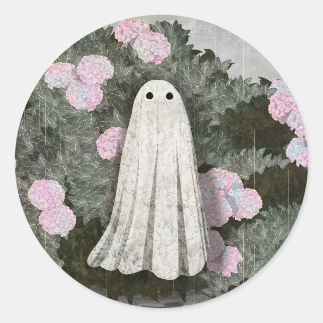 Adesivo Redondo Hydrangeas (Frente)