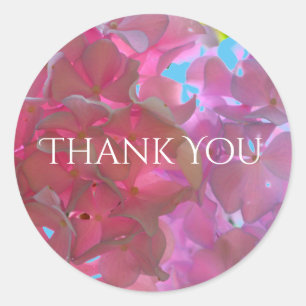 Adesivo Redondo Hydrangeas Rosa Radiantes