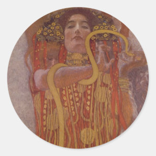 Adesivo Redondo Hygeia por Gustavo Klimt