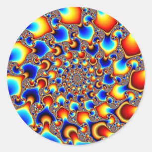 Adesivo Redondo Hypn0sis - Arte fractal