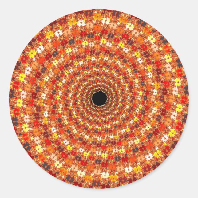 Adesivo Redondo Hypno Orb - Vinheta Fractal (Frente)