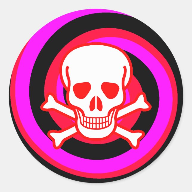 ADESIVO REDONDO HYPNO SKULL STICKER (Frente)