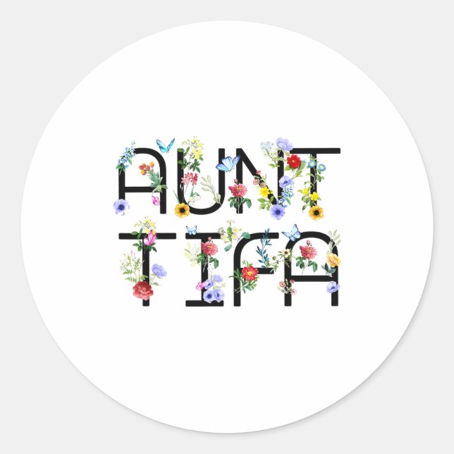 Adesivo Redondo I Am Aunt Tifa Shirt Aunt Tifa Funny Aunt Tifa  (Frente)