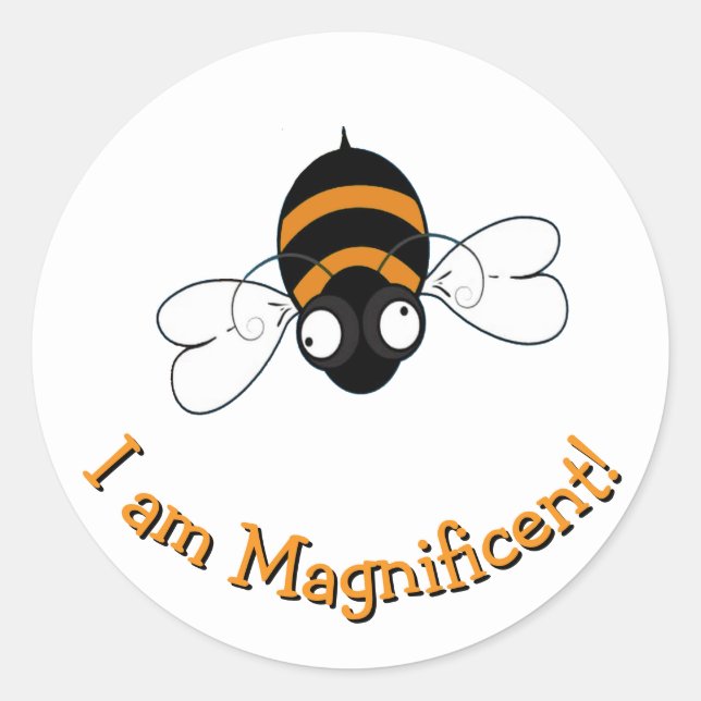Adesivo Redondo I Am Magnificent Round Sticker (Frente)