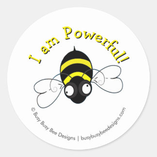 Adesivo Redondo I Am Powerful Sticker