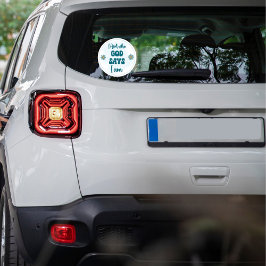 Adesivo Redondo I Am Who God Says I Am Faith-based Inspirational 