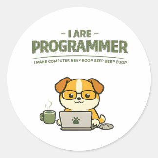 Adesivo Redondo I Are Programmer Funny Classic Round Sticker