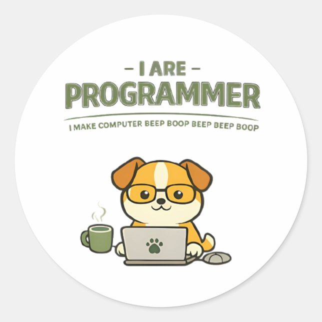 Adesivo Redondo I Are Programmer Funny Classic Round Sticker (Frente)