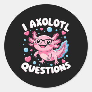 Adesivo Redondo I Axolotl Perguntas Camiseiros Natal Axolotl