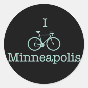 Adesivo Redondo I Bike Minneapolis