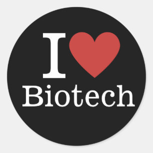 Adesivo Redondo I ❤️ Biotech for Students/Faculty CUSTOM