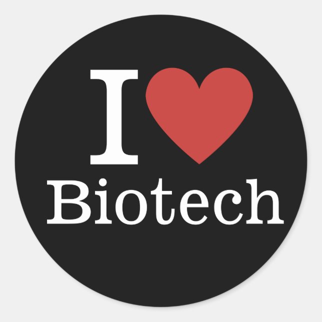 Adesivo Redondo I ❤️ Biotech for Students/Faculty CUSTOM (Frente)