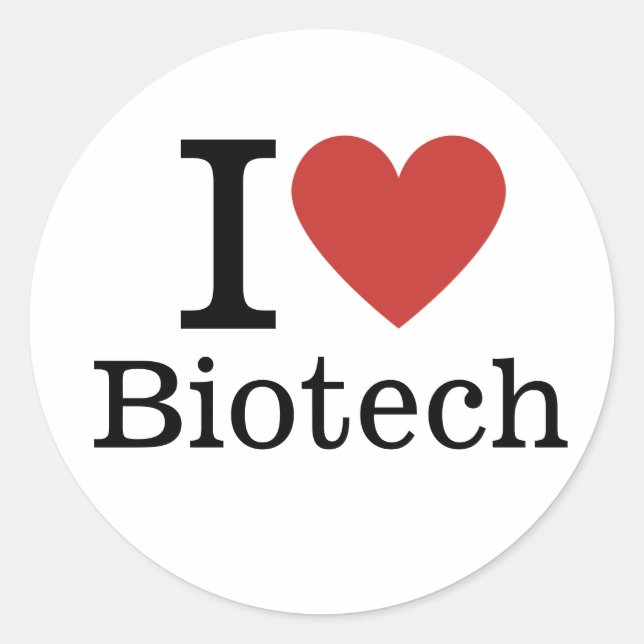 Adesivo Redondo I ❤️ Biotech for Students/Faculty CUSTOM (Frente)