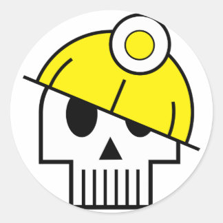 Adesivo Redondo I Dig Morto Skulicon Sticker