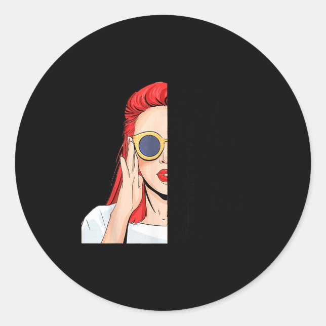 Adesivo Redondo I Don't Have An Attitude Problem I Just Have A Red (Frente)