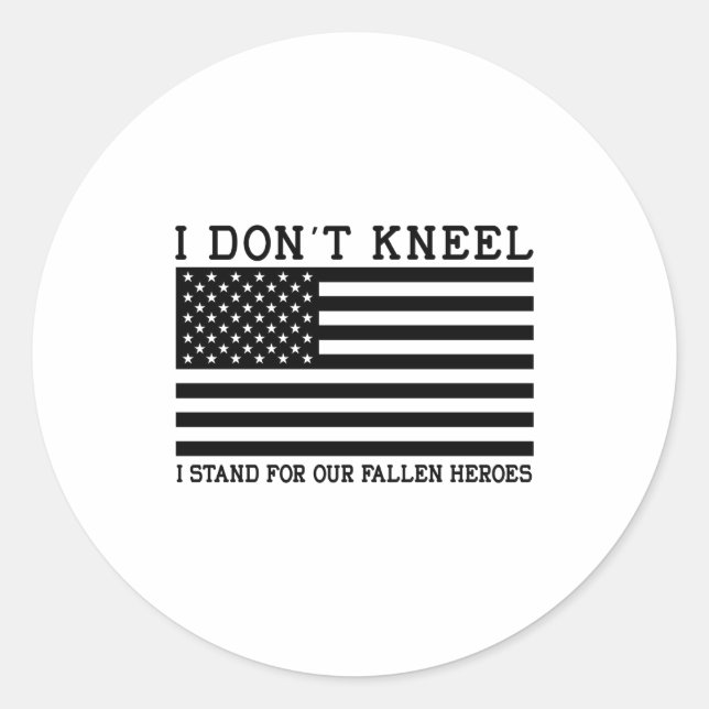 Adesivo Redondo I Dont Kneel  (Frente)