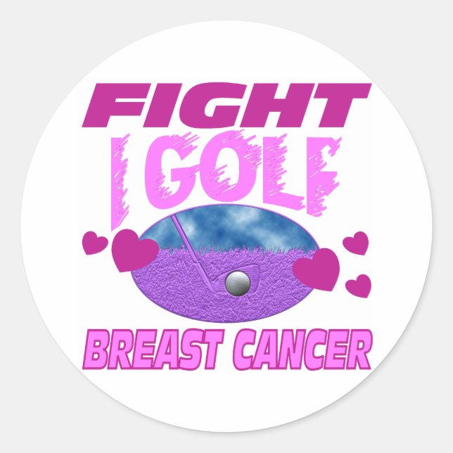 Adesivo Redondo I Golf > Lutar contra o Cancer da Mama (Frente)