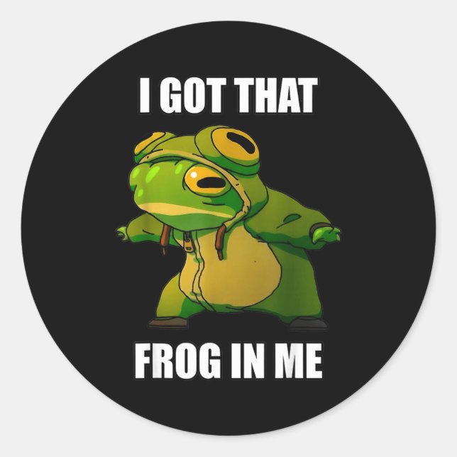 Adesivo Redondo I Got That Frog In Me  (Frente)