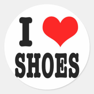 Adesivo Redondo I HEART (AMOR) calçados