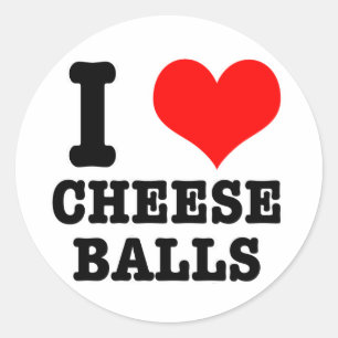 ADESIVO REDONDO I HEART (AMOR) CHEESE BALLS
